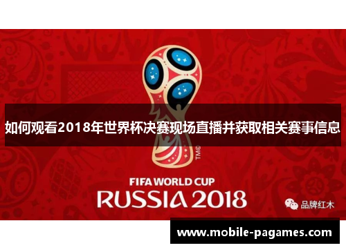 如何观看2018年世界杯决赛现场直播并获取相关赛事信息 如何观看2018年世界杯决赛现场直播并获取相关赛事信息