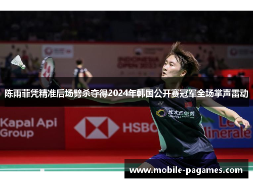 陈雨菲凭精准后场劈杀夺得2024年韩国公开赛冠军全场掌声雷动